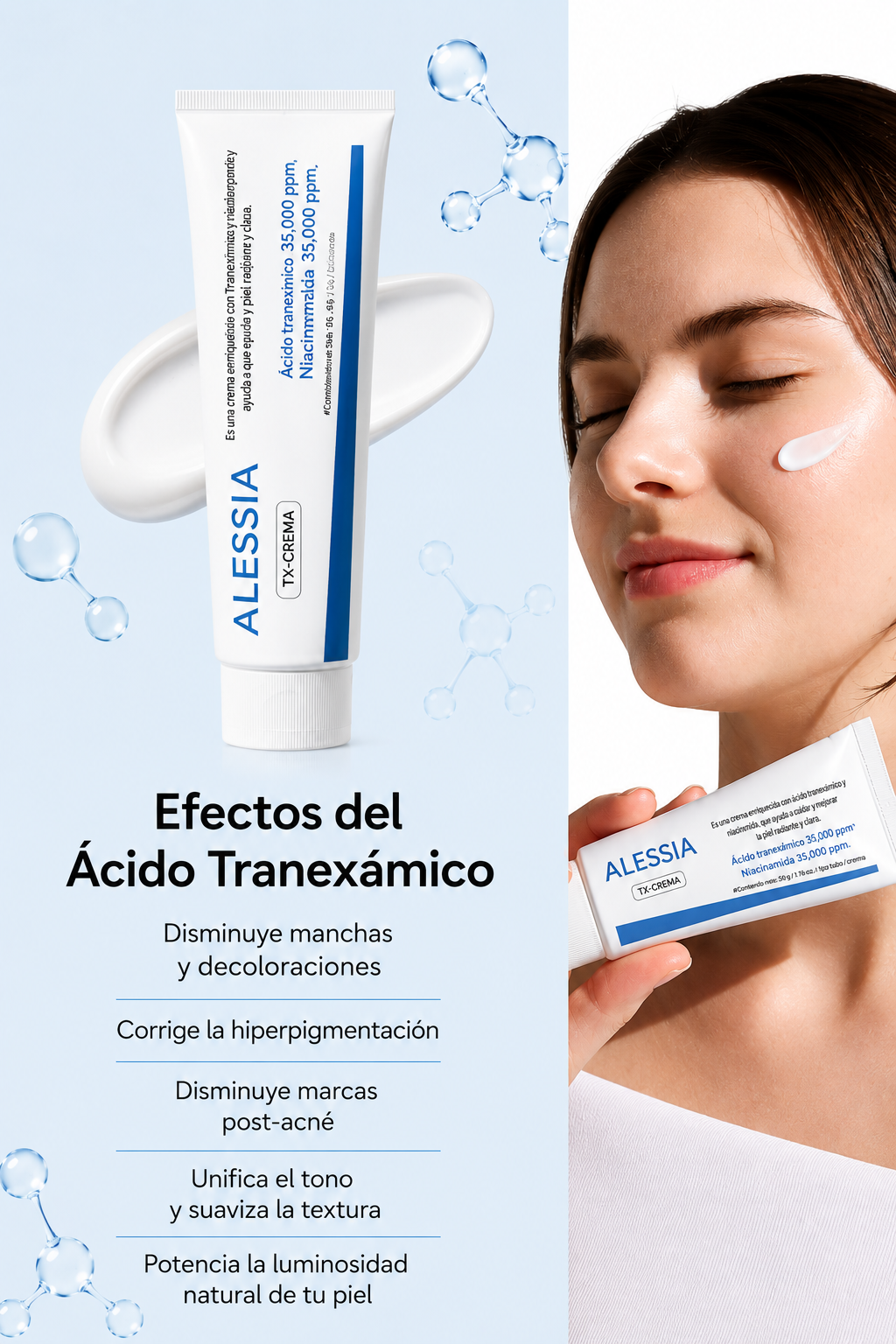 ALESSIA Crema TX Anti-Manchas | Reduce Marcas, Unifica el Tono y Mejora tu Piel